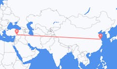 Flyg från Yancheng, Kina till Gaziantep, Turkiet