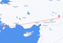 Vuelos desde Diyarbakir, Turquía a Rhodes, Grecia