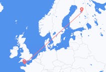 Loty z Port Świętego Piotra, Port lotniczy Guernsey do Kajaani, Finlandia