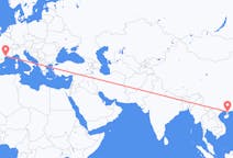 Flyreiser fra Zhanjiang, Kina til Montpellier, Frankrike