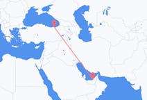 Flyrejser fra Abu Dhabi, De Forenede Arabiske Emirater til Trabzon, Tyrkiet