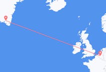 Flyreiser fra Narsarsuaq, Grønland til Brussel, Belgia
