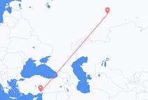 Vluchten van Jekaterinenburg, Rusland naar Adana, Turkije