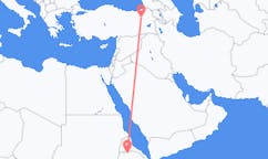 Flyreiser fra Shire, Etiopia til Erzurum, Tyrkia