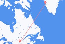 Loty z Montreal, Kanada do Nuuk, Grenlandia