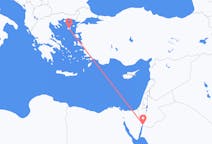 Lennot Aqabasta, Jordania Lemnosille, Kreikka