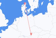 Vluchten van Salzburgerland, Oostenrijk naar Aalborg, Denemarken