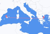 ギリシャのから スキアトス島、スペインのへ Palma de Mallorcaフライト