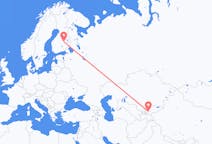 Loty z Andiżan, Uzbekistan do Kuopio, Finlandia