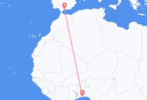 Flyreiser fra Cotonou, Benin til Málaga, Spania