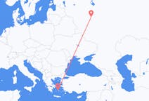 Flyreiser fra Moskva, Russland til Paros, Hellas