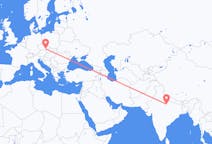 Flyg från Kanpur, Indien till Brno, Tjeckien