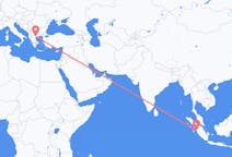 Flyreiser fra Padang, Indonesia til Thessaloniki, Hellas