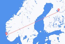 Fly fra Kajana til Haugesund