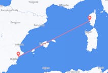 Flights from Ajaccio in France to Alicante in Spain