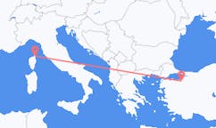 Loty z miasta Bursa do miasta Bastia