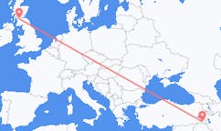Flyrejser fra Hakkâri, Tyrkiet til Glasgow, Skotland