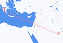 Flyreiser fra Qaisumah, Saudi-Arabia til Kalamata, Hellas