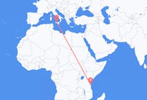 Flights from Zanzibar to Palermo