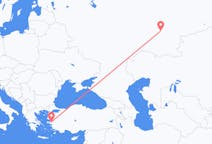 Vols d’Oufa, Russie à Izmir, Turquie