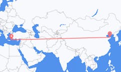 Flyrejser fra Yantai, Kina til Karpathos, Grækenland