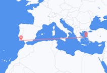 Flyreiser fra Faro-distriktet, Portugal til Khios, Hellas