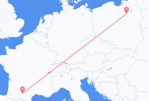 Flyreiser fra Szczytno, Polen til Toulouse, Frankrike