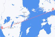 Loty z Göteborg, Szwecja do Helsinek, Finlandia
