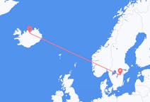 Flyg från Akureyri, Island till Linköping, Sverige