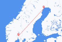 スウェーデンのルレオからから、ノルウェーのオスロまでのフライト