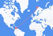 Flyg från Bucaramanga, Colombia till Narvik, Norge