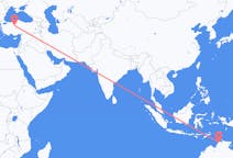 Flyreiser fra Darwin, Australia til Ankara, Tyrkia