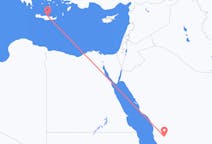 Vluchten van Ta als, Saoedi-Arabië naar Iraklion, Griekenland