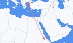 Flyg från Inda Silasē, Etiopien till Chios, Grekland