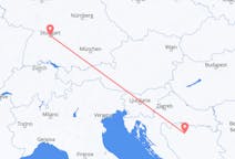 来自波斯尼亚和黑塞哥维那出发地 巴尼亚卢卡目的地 德国斯图加特的航班
