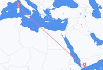 出发地 也门出发地 亞丁目的地 法国费加里的航班