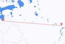 Vluchten van Riga, Pescara, Letland naar Kazan, Rusland