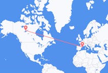 Flyrejser fra Yellowknife, Canada til Girona, Spanien