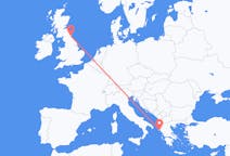 Flyreiser fra Newcastle upon Tyne, England til Corfu, Hellas