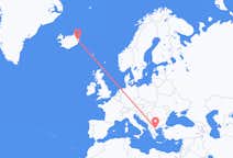 Flyreiser fra Thessaloniki, Hellas til Egilsstaðir, Island