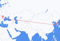 Lennot Yeosusta, Etelä-Korea Bukarestiin, Romania
