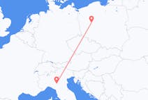 Vluchten van Reggio Emilia, Italië naar Poznań, Polen