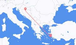 Vols depuis la ville de Banja Luka vers la ville de Leros
