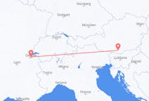 Flyreiser fra Klagenfurt, Østerrike til Genève, Sveits