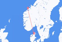 Vols depuis la ville d'Aalborg vers la ville de Molde
