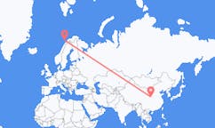 Flyg från Xi'an, Kina till Andenes, Norge
