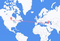 Flyg från Winnipeg, Kanada till Kars, Turkiet