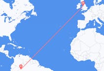 Flyreiser fra Leticia, Amazonas, Colombia til Liverpool, England