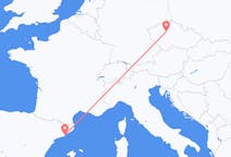 Flights from Barcelona in Spain to Prague in Czechia