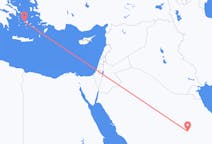 Vluchten van Riyad, Saoedi-Arabië naar Paros, Griekenland